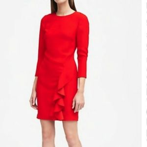 NWOT. Banana Republic Red Dress. Size 2
